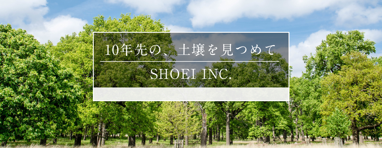 株式会社ショウエー 10年先の、土壌を見つめて業務にあたっております。